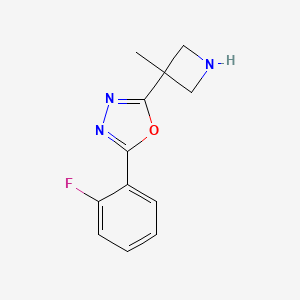 2-(2-Fluorophenyl)-5-(3-methylazetidin-3-yl)-1,3,4-oxadiazole