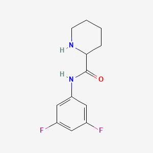 molecular formula C12H14F2N2O B13209650 N-(3,5-Difluorophenyl)piperidine-2-carboxamide 