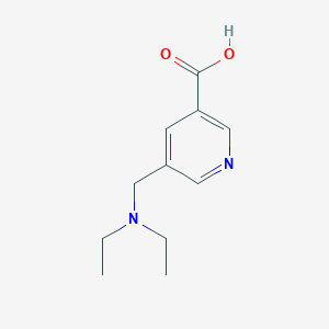 molecular formula C11H16N2O2 B13209663 5-[(Diethylamino)methyl]pyridine-3-carboxylic acid 