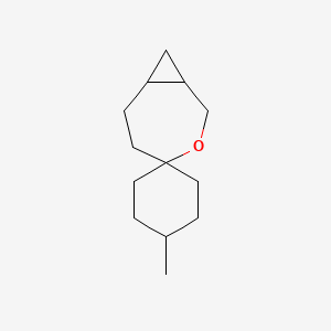 molecular formula C13H22O B13209691 4'-Methyl-3-oxaspiro[bicyclo[5.1.0]octane-4,1'-cyclohexane] 