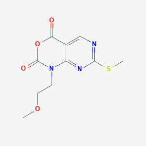 molecular formula C10H11N3O4S B1320970 1-(2-甲氧基乙基)-7-(甲硫基)-1H-嘧啶并[4,5-d][1,3]噁唑啉-2,4-二酮 CAS No. 76360-93-5