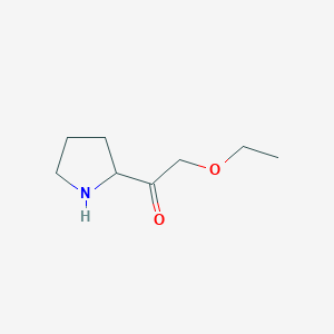 molecular formula C8H15NO2 B13209704 2-Ethoxy-1-(pyrrolidin-2-yl)ethan-1-one 