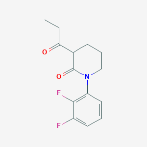 1-(2,3-Difluorophenyl)-3-propanoylpiperidin-2-one