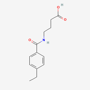 molecular formula C13H17NO3 B13209716 4-[(4-Ethylbenzoyl)amino]butanoic acid 