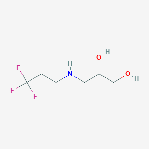 molecular formula C6H12F3NO2 B13209730 3-[(3,3,3-Trifluoropropyl)amino]propane-1,2-diol 