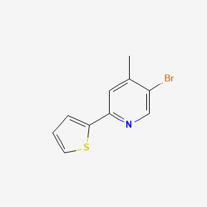 5-Bromo-4-methyl-2-(thiophen-2-yl)pyridine