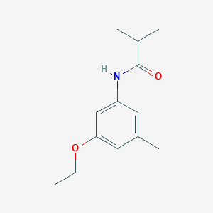 molecular formula C13H19NO2 B13209788 N-(3-Ethoxy-5-methylphenyl)-2-methylpropanamide 