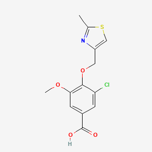 3-Chloro-5-methoxy-4-[(2-methyl-1,3-thiazol-4-yl)methoxy]benzoic acid