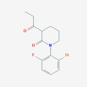 1-(2-Bromo-6-fluorophenyl)-3-propanoylpiperidin-2-one