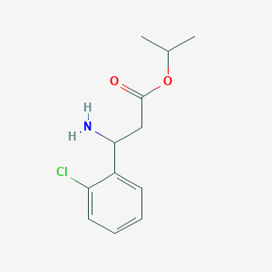 molecular formula C12H16ClNO2 B13209854 Propan-2-yl 3-amino-3-(2-chlorophenyl)propanoate 