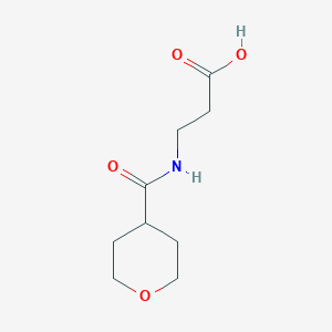 molecular formula C9H15NO4 B1320989 N-(四氢-2H-吡喃-4-基羰基)-β-丙氨酸 CAS No. 1042797-15-8