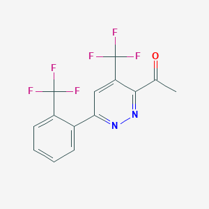 1-[4-(Trifluoromethyl)-6-[2-(trifluoromethyl)phenyl]pyridazin-3-yl]ethan-1-one