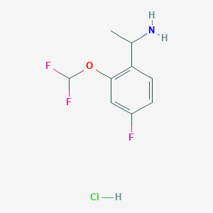 1-[2-(Difluoromethoxy)-4-fluorophenyl]ethan-1-amine hydrochloride