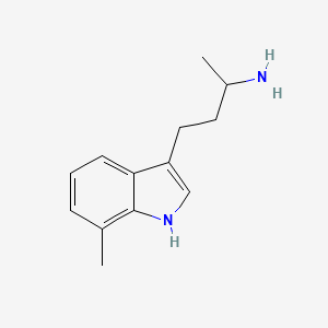 molecular formula C13H18N2 B13210090 4-(7-Methyl-1H-indol-3-yl)butan-2-amine 