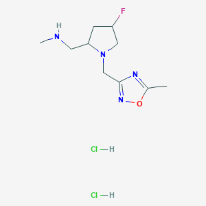 molecular formula C10H19Cl2FN4O B13210127 ({4-Fluoro-1-[(5-methyl-1,2,4-oxadiazol-3-yl)methyl]pyrrolidin-2-yl}methyl)(methyl)amine dihydrochloride 