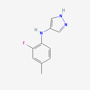 molecular formula C10H10FN3 B13210166 N-(2-Fluoro-4-methylphenyl)-1H-pyrazol-4-amine 