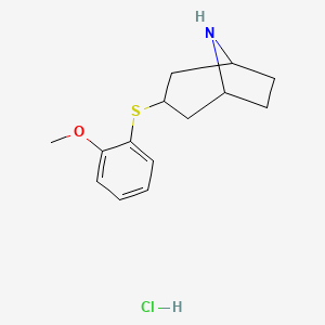 molecular formula C14H20ClNOS B13210206 3-[(2-Methoxyphenyl)sulfanyl]-8-azabicyclo[3.2.1]octane hydrochloride 