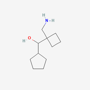 molecular formula C11H21NO B13210222 [1-(Aminomethyl)cyclobutyl](cyclopentyl)methanol 