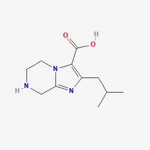 2-(2-Methylpropyl)-5H,6H,7H,8H-imidazo[1,2-a]pyrazine-3-carboxylic acid