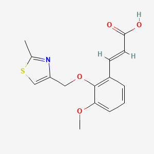 (2E)-3-{3-methoxy-2-[(2-methyl-1,3-thiazol-4-yl)methoxy]phenyl}acrylic acid