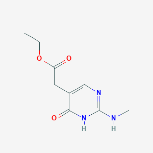 Ethyl 2-[2-(methylamino)-6-oxo-1,6-dihydropyrimidin-5-yl]acetate