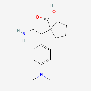 1-{2-Amino-1-[4-(dimethylamino)phenyl]ethyl}cyclopentane-1-carboxylic acid