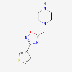 1-{[3-(Thiophen-3-yl)-1,2,4-oxadiazol-5-yl]methyl}piperazine