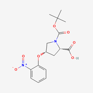 B1321036 (2S,4S)-1-(tert-butoxycarbonyl)-4-(2-nitrophenoxy)pyrrolidine-2-carboxylic acid CAS No. 1354486-71-7