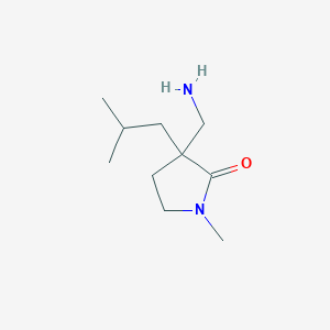 3-(Aminomethyl)-1-methyl-3-(2-methylpropyl)pyrrolidin-2-one