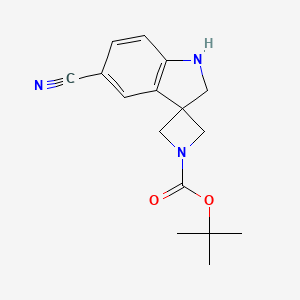 tert-Butyl 5'-cyano-1',2'-dihydrospiro[azetidine-3,3'-indole]-1-carboxylate