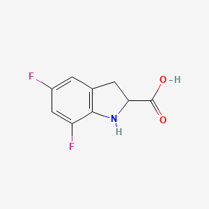 5,7-Difluoro-2,3-dihydro-1H-indole-2-carboxylic acid