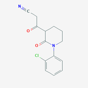 molecular formula C14H13ClN2O2 B13210455 3-[1-(2-Chlorophenyl)-2-oxopiperidin-3-yl]-3-oxopropanenitrile 