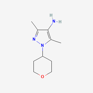 3,5-dimethyl-1-(oxan-4-yl)-1H-pyrazol-4-amine