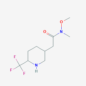 N-Methoxy-N-methyl-2-[6-(trifluoromethyl)piperidin-3-yl]acetamide