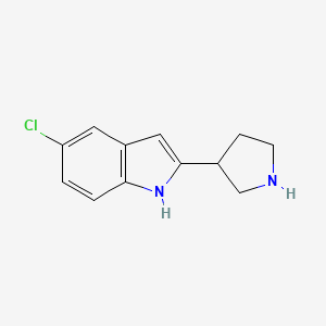 5-Chloro-2-(pyrrolidin-3-YL)-1H-indole