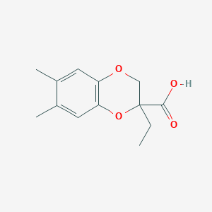 2-Ethyl-6,7-dimethyl-2,3-dihydro-1,4-benzodioxine-2-carboxylic acid