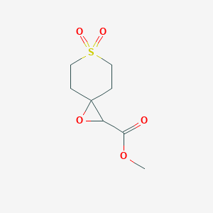 molecular formula C8H12O5S B13210536 Methyl 1-oxa-6-thiaspiro[2.5]octane-2-carboxylate 6,6-dioxide 