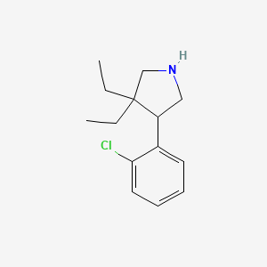 4-(2-Chlorophenyl)-3,3-diethylpyrrolidine