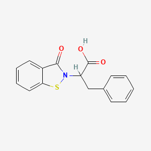 2-(3-Oxo-2,3-dihydro-1,2-benzothiazol-2-yl)-3-phenylpropanoic acid