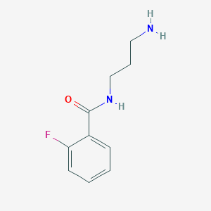 molecular formula C10H13FN2O B13210639 N-(3-aminopropyl)-2-fluorobenzamide 