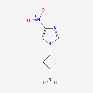 molecular formula C7H10N4O2 B1321064 cis-3-(4-Nitro-1H-imidazol-1-yl)cyclobutanamine CAS No. 395074-87-0