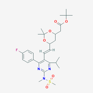 molecular formula C29H40FN3O6S B1321067 (E)-tert-Butyl 2-(6-(2-(4-(4-fluorophenyl)-6-isopropyl-2-(N-methylmethylsulfonamido)pyrimidin-5-yl)vinyl)-2,2-dimethyl-1,3-dioxan-4-yl)acetate CAS No. 1007871-85-3