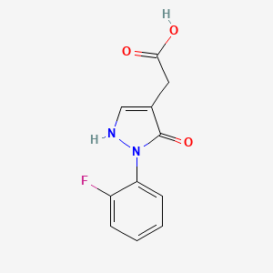 2-[2-(2-Fluorophenyl)-3-oxo-2,3-dihydro-1H-pyrazol-4-yl]acetic acid