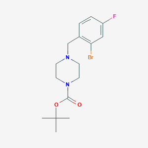 molecular formula C16H22BrFN2O2 B1321069 tert-Butyl 4-(2-bromo-4-fluorobenzyl)piperazine-1-carboxylate CAS No. 460094-96-6