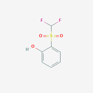 molecular formula C7H6F2O3S B13210746 2-Difluoromethanesulfonylphenol CAS No. 1240527-67-6