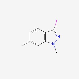 molecular formula C9H9IN2 B1321078 1,6-二甲基-3-碘-1H-吲唑 CAS No. 1257535-50-4