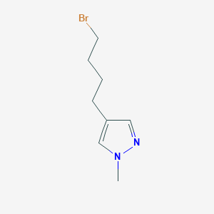 molecular formula C8H13BrN2 B13210800 4-(4-bromobutyl)-1-methyl-1H-pyrazole 