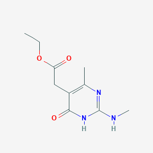 Ethyl 2-[4-methyl-2-(methylamino)-6-oxo-1,6-dihydropyrimidin-5-yl]acetate