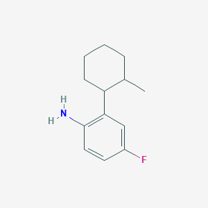 molecular formula C13H18FN B13210823 4-Fluoro-2-(2-methylcyclohexyl)aniline 