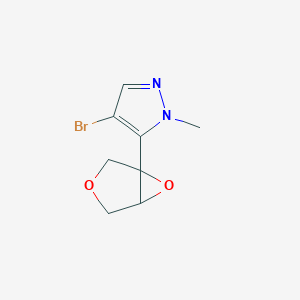 molecular formula C8H9BrN2O2 B13210824 4-Bromo-5-{3,6-dioxabicyclo[3.1.0]hexan-1-yl}-1-methyl-1H-pyrazole 